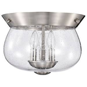 Nuvo Lighting - 60-7808 - Three Light Flush Mount - Boliver - Brushed Nickel