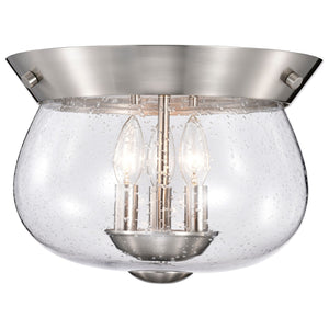 Nuvo Lighting - 60-7808 - Three Light Flush Mount - Boliver - Brushed Nickel