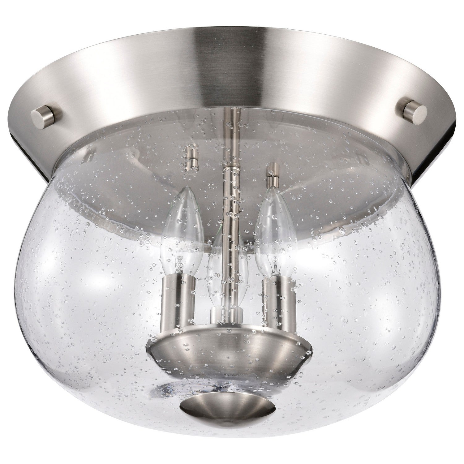 Nuvo Lighting - 60-7808 - Three Light Flush Mount - Boliver - Brushed Nickel