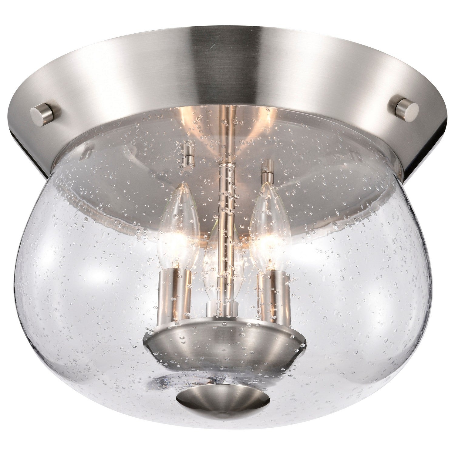 Nuvo Lighting - 60-7808 - Three Light Flush Mount - Boliver - Brushed Nickel