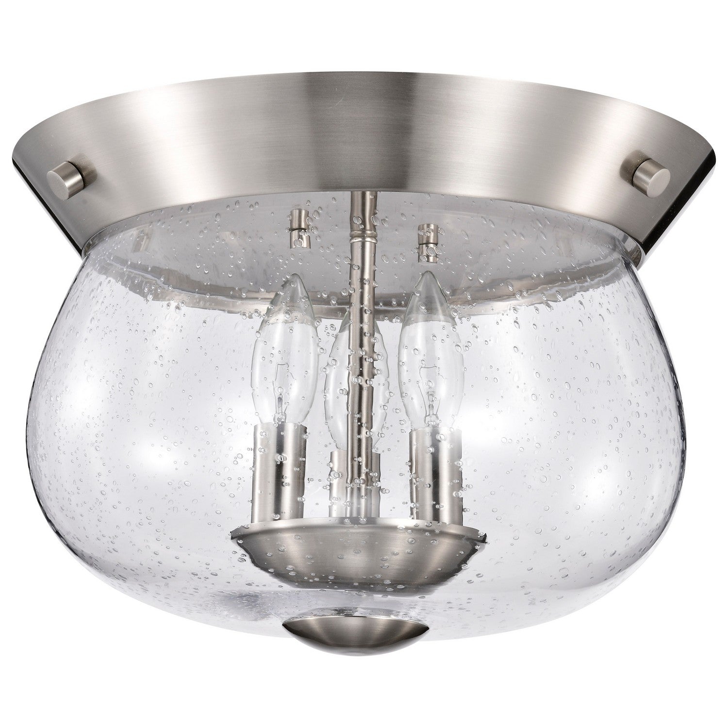 Nuvo Lighting - 60-7808 - Three Light Flush Mount - Boliver - Brushed Nickel