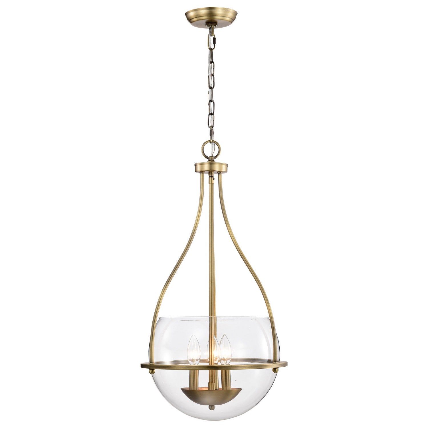 Nuvo Lighting - 60-7818 - Three Light Pendant - Amado - Vintage Brass