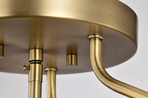 Nuvo Lighting - 60-7821 - Three Light Semi Flush Mount - Amado - Vintage Brass