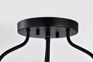 Nuvo Lighting - 60-7823 - Three Light Semi Flush Mount - Amado - Matte Black
