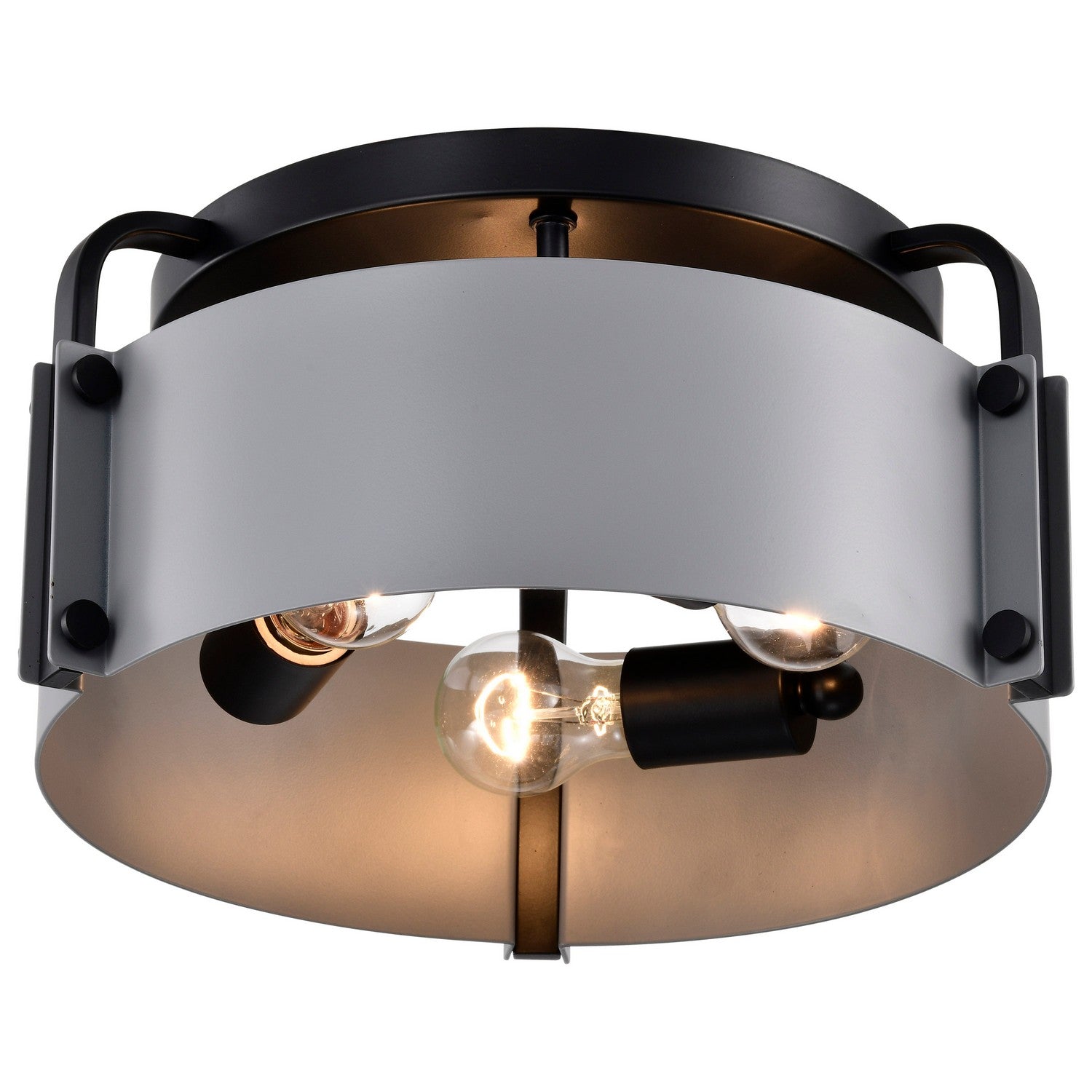 Nuvo Lighting - 60-7850 - Three Light Semi Flush Mount - Altos - Matte Gray