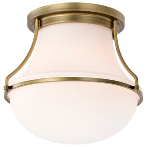 Nuvo Lighting - 60-7860 - One Light Flush Mount - Valdora - Natural Brass