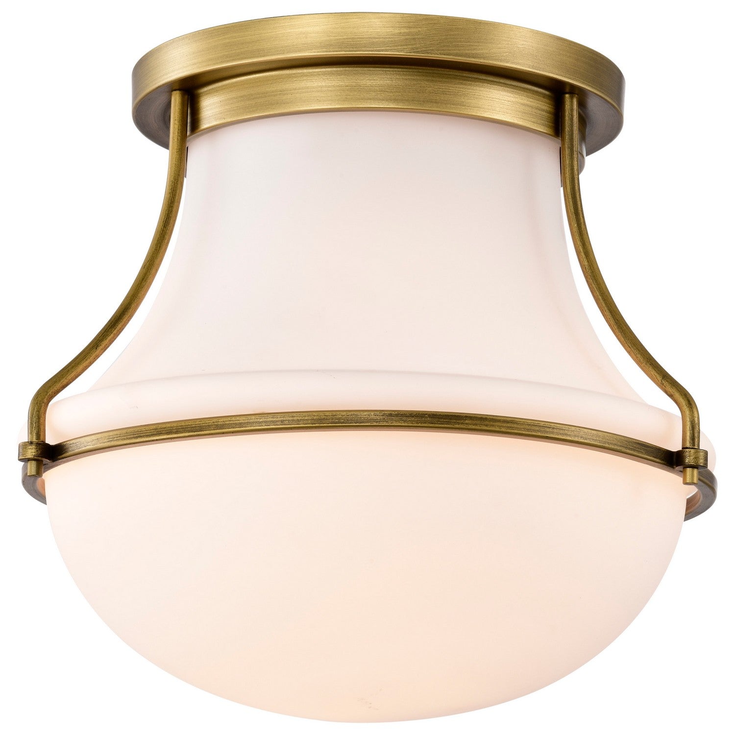 Nuvo Lighting - 60-7861 - One Light Flush Mount - Valdora - Natural Brass