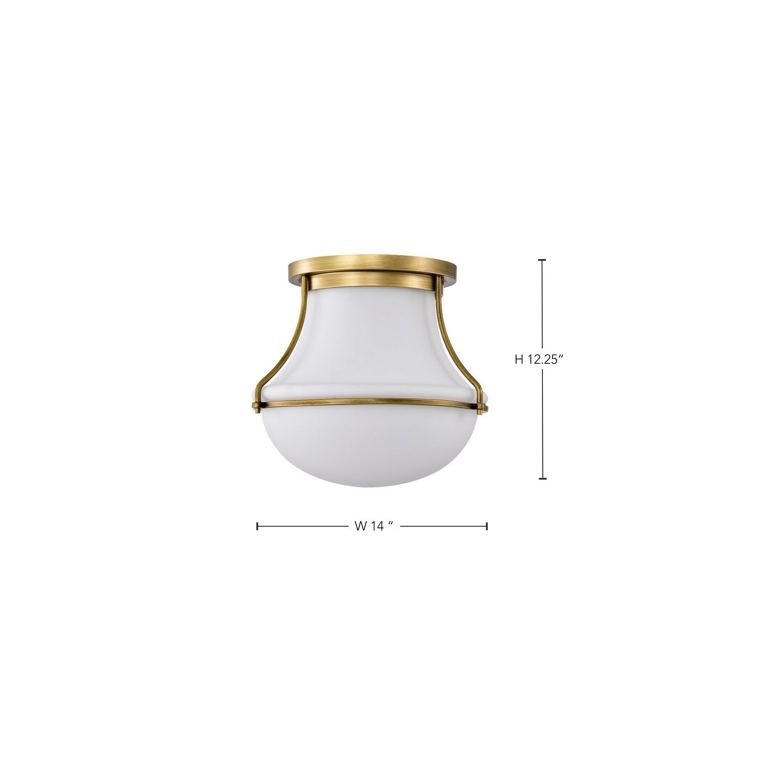 Nuvo Lighting - 60-7861 - One Light Flush Mount - Valdora - Natural Brass