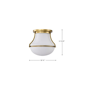 Nuvo Lighting - 60-7861 - One Light Flush Mount - Valdora - Natural Brass