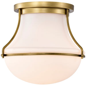 Nuvo Lighting - 60-7861 - One Light Flush Mount - Valdora - Natural Brass