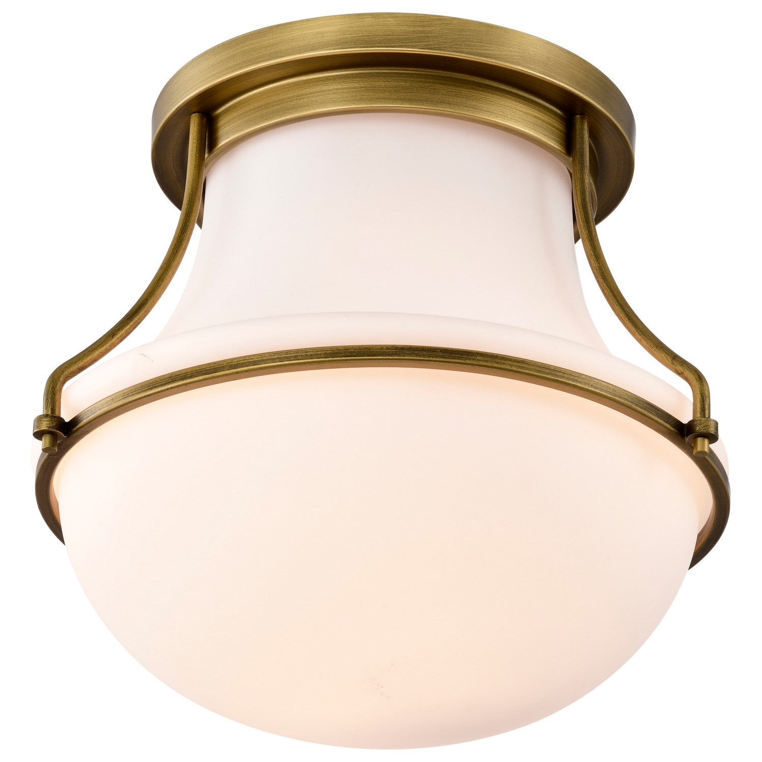 Nuvo Lighting - 60-7861 - One Light Flush Mount - Valdora - Natural Brass