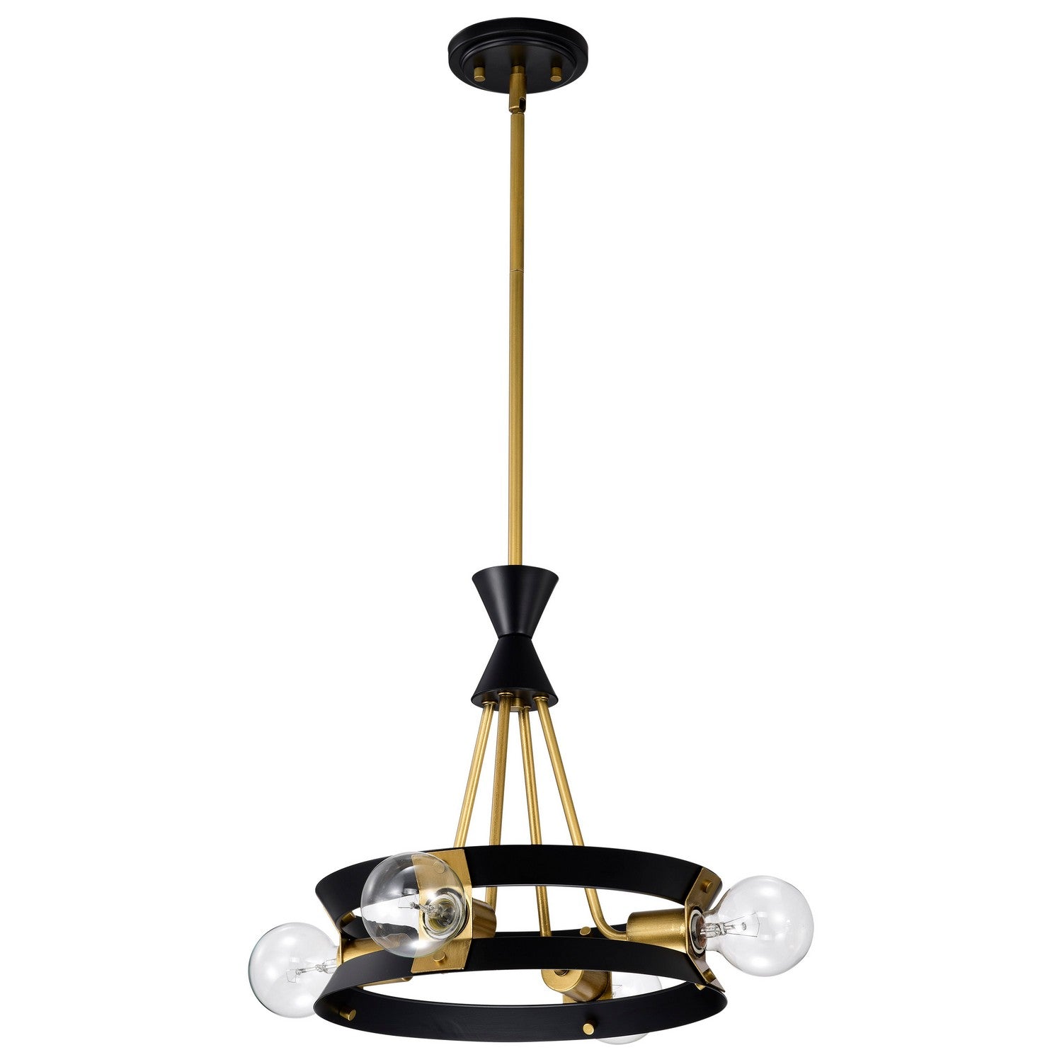 Nuvo Lighting - 60-7864 - Four Light Chandelier - Marsden - Matte Black