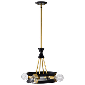 Nuvo Lighting - 60-7864 - Four Light Chandelier - Marsden - Matte Black