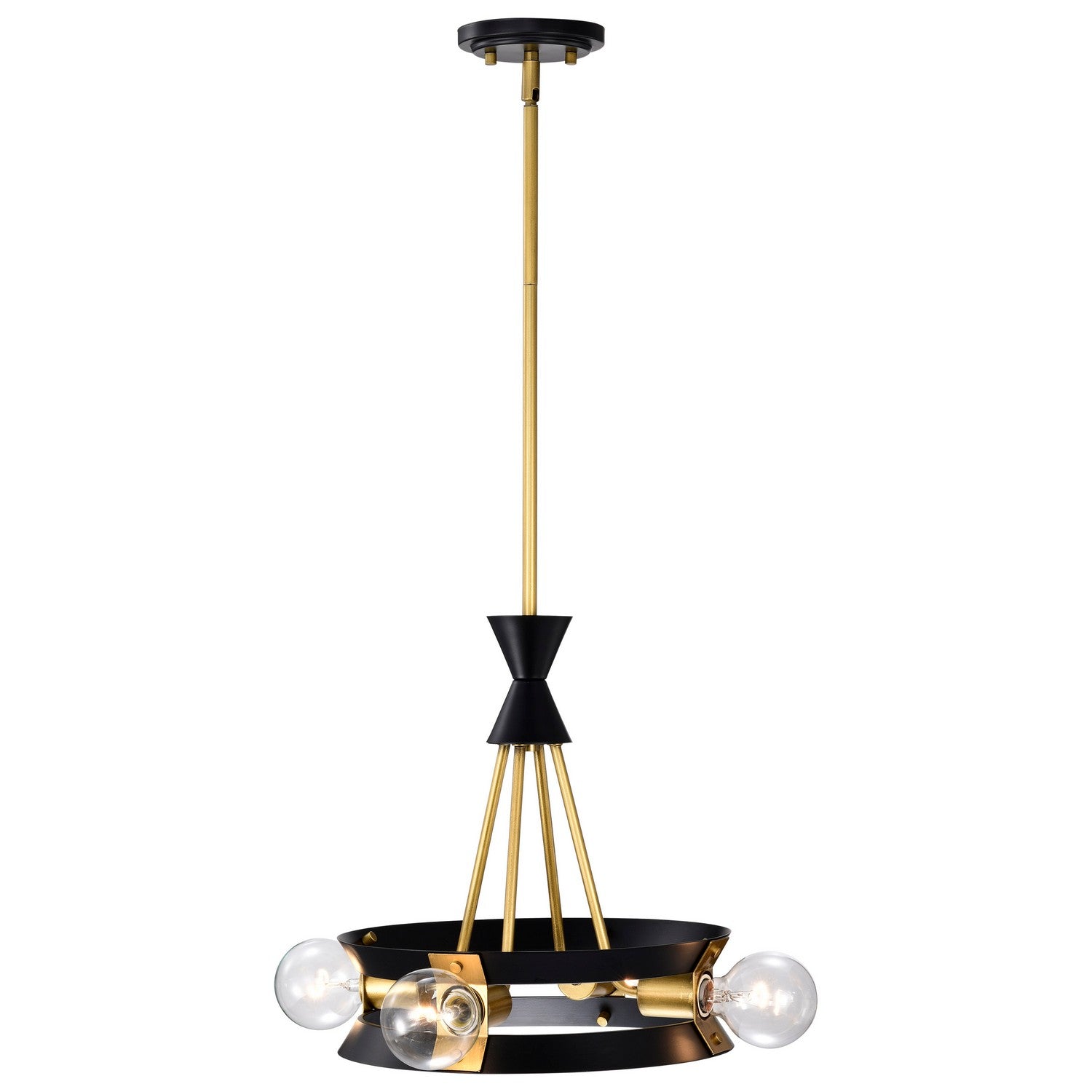 Nuvo Lighting - 60-7864 - Four Light Chandelier - Marsden - Matte Black