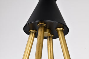 Nuvo Lighting - 60-7864 - Four Light Chandelier - Marsden - Matte Black