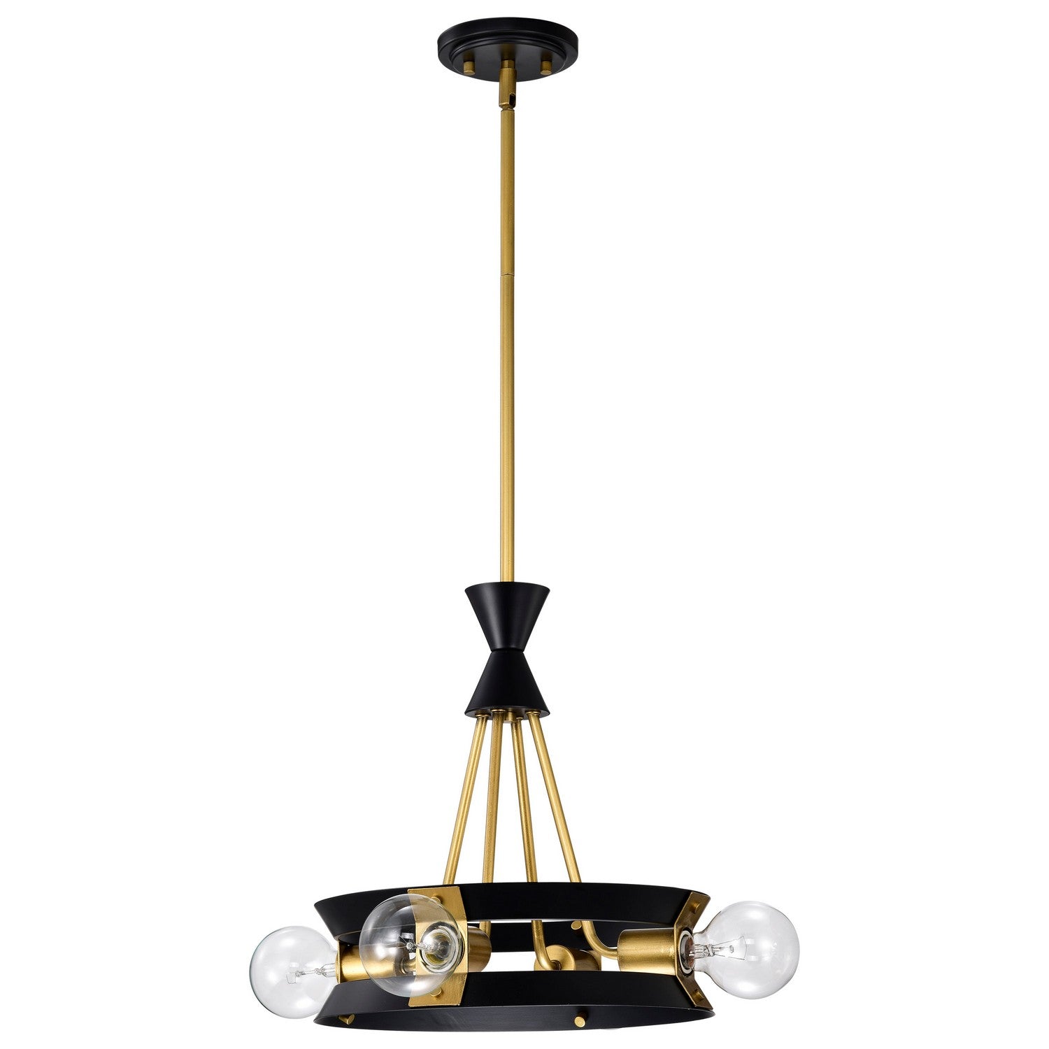 Nuvo Lighting - 60-7864 - Four Light Chandelier - Marsden - Matte Black