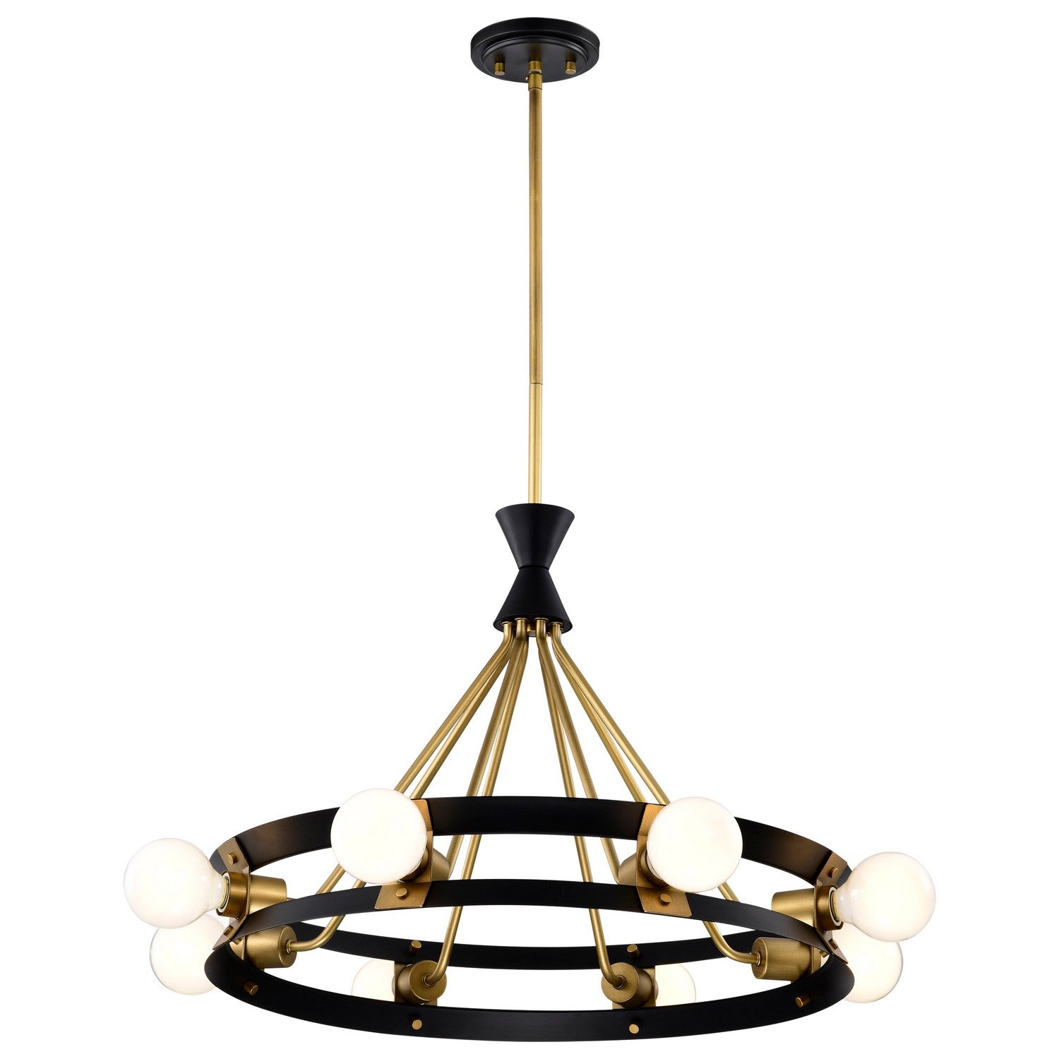 Nuvo Lighting - 60-7868 - Eight Light Chandelier - Marsden - Matte Black