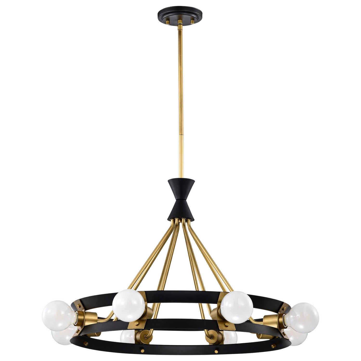 Nuvo Lighting - 60-7868 - Eight Light Chandelier - Marsden - Matte Black