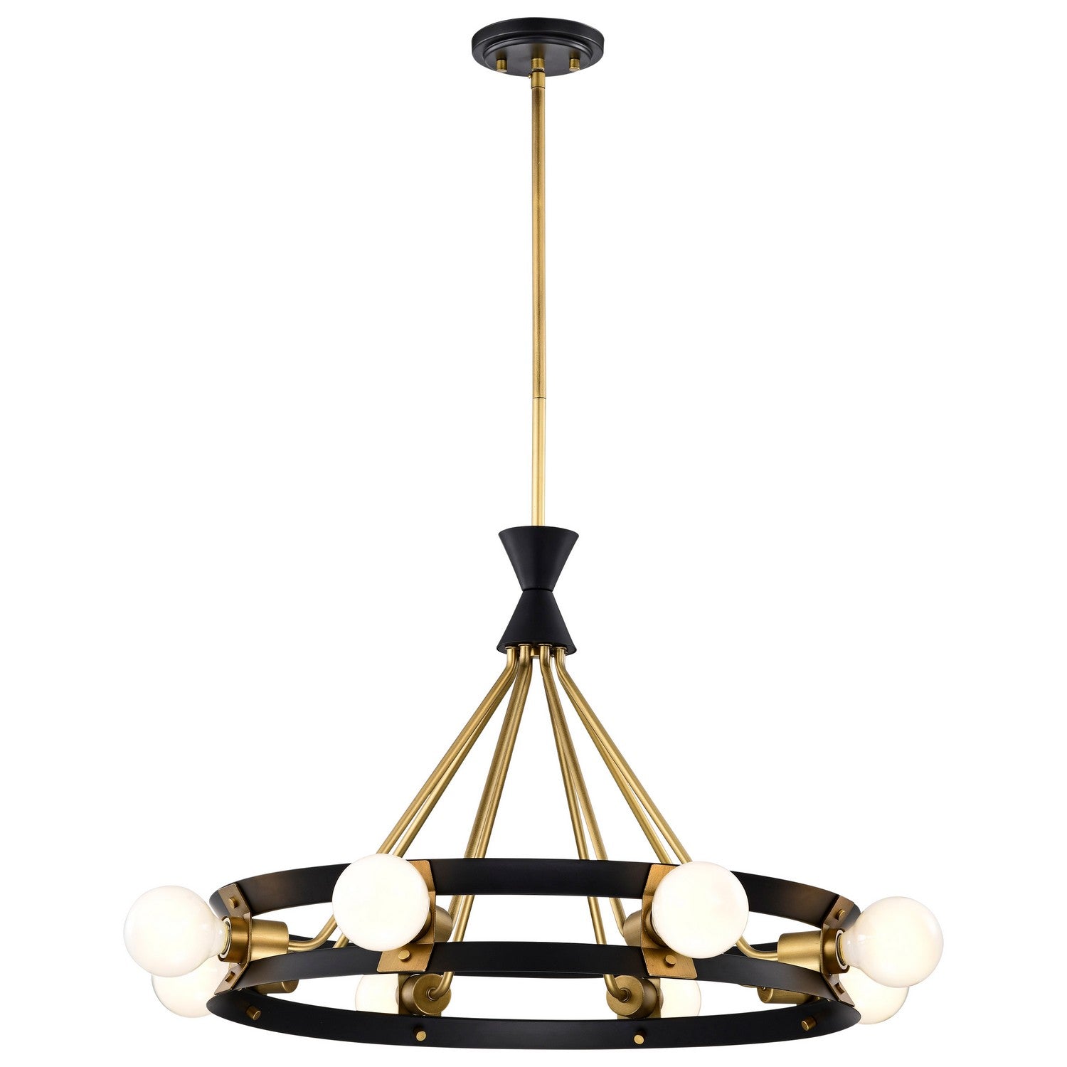 Nuvo Lighting - 60-7868 - Eight Light Chandelier - Marsden - Matte Black