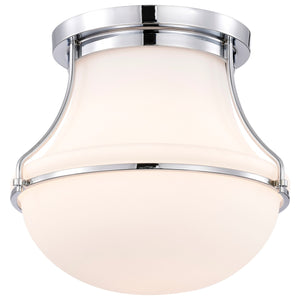 Nuvo Lighting - 60-7871 - One Light Flush Mount - Valdora - Polished Nickel