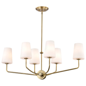 Nuvo Lighting - 60-7886 - Six Light Island Pendant - Cordello - Vintage Brass