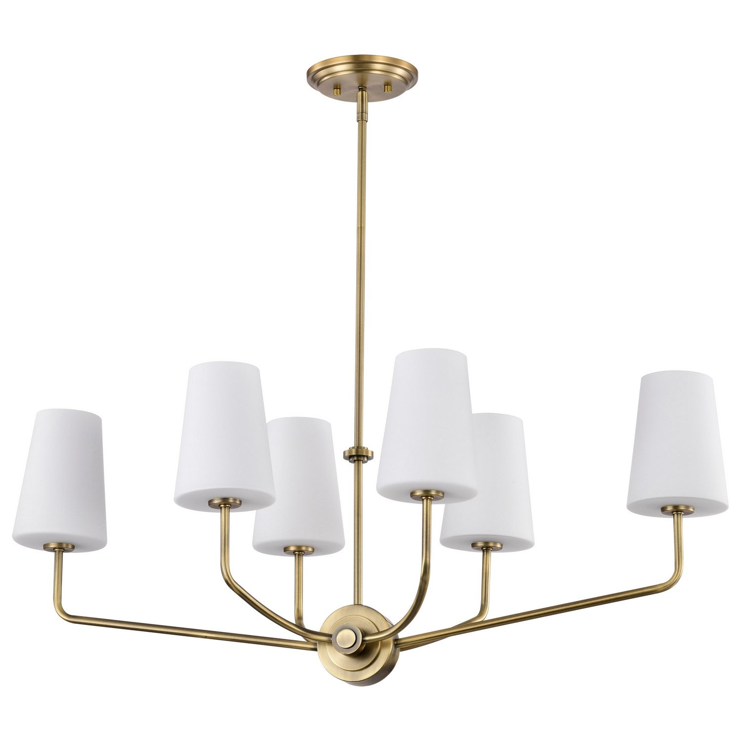 Nuvo Lighting - 60-7886 - Six Light Island Pendant - Cordello - Vintage Brass