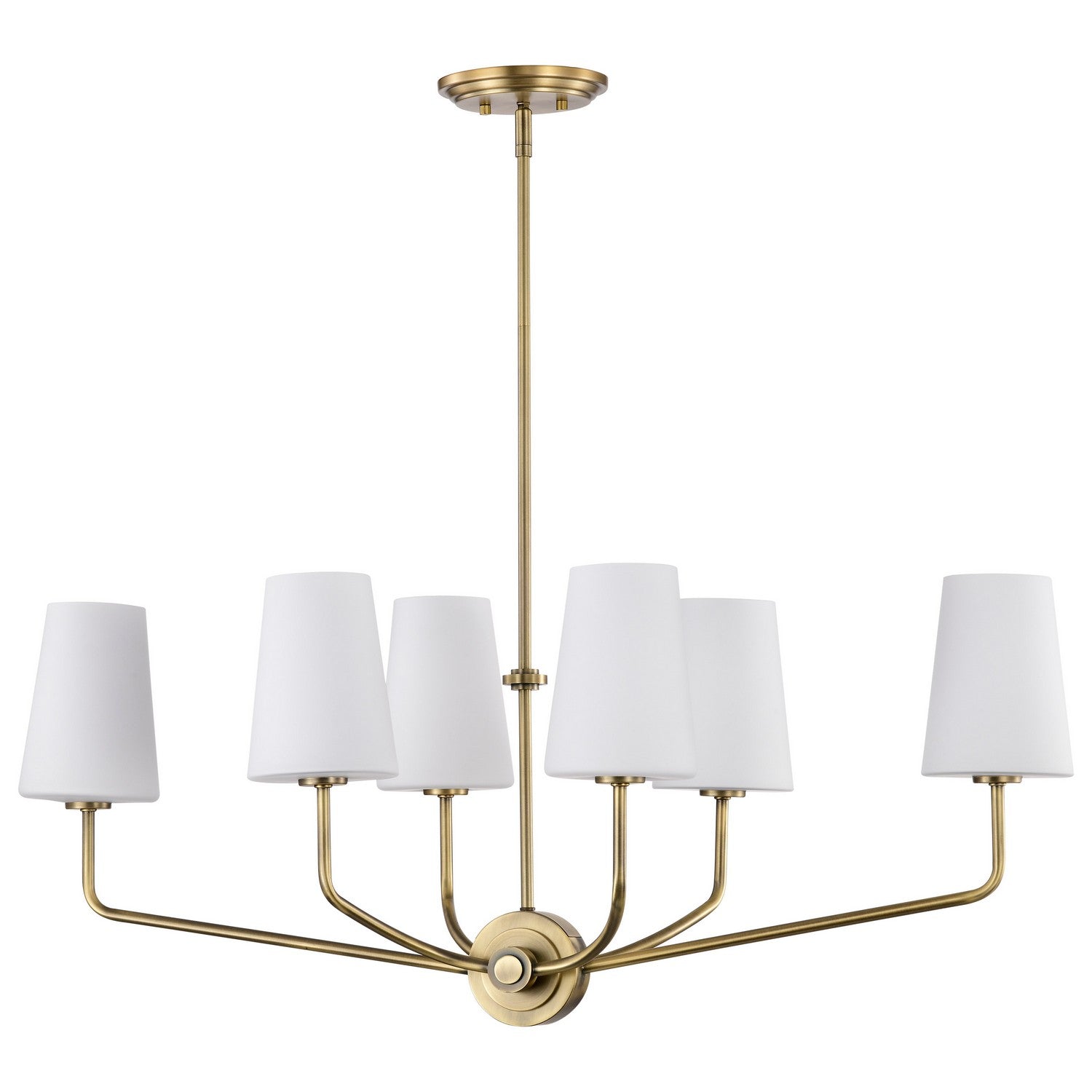 Nuvo Lighting - 60-7886 - Six Light Island Pendant - Cordello - Vintage Brass