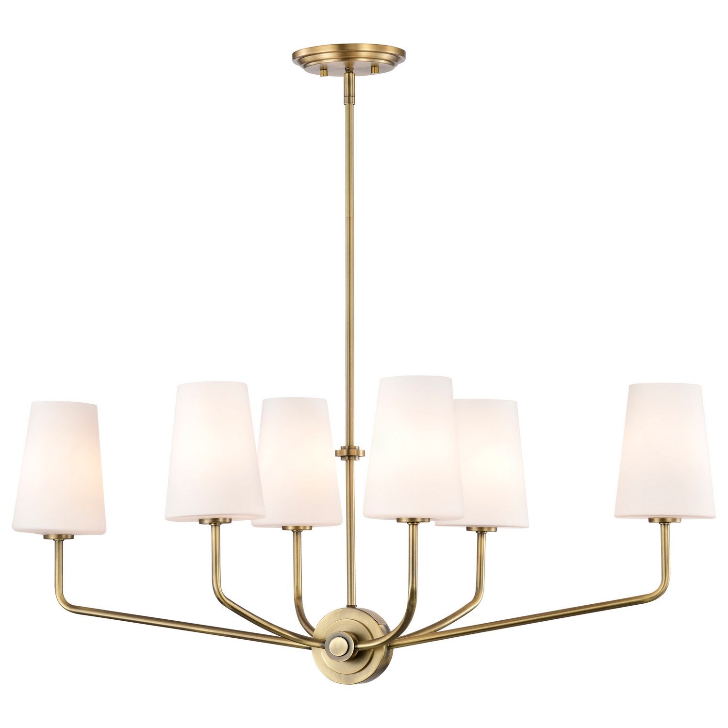 Nuvo Lighting - 60-7886 - Six Light Island Pendant - Cordello - Vintage Brass