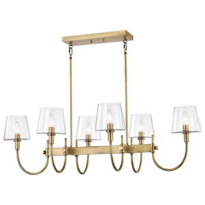 Nuvo Lighting - 60-7887 - Six Light Island Pendant - Brookside - Vintage Brass