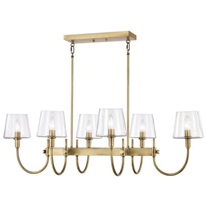 Nuvo Lighting - 60-7887 - Six Light Island Pendant - Brookside - Vintage Brass