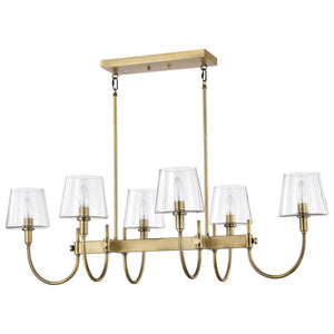 Nuvo Lighting - 60-7887 - Six Light Island Pendant - Brookside - Vintage Brass