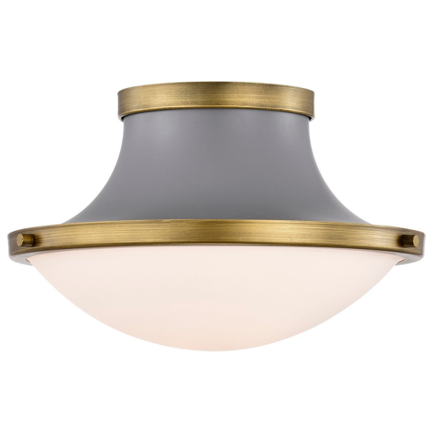 Nuvo Lighting - 60-7915 - One Light Flush Mount - Lafayette - Matte Gray