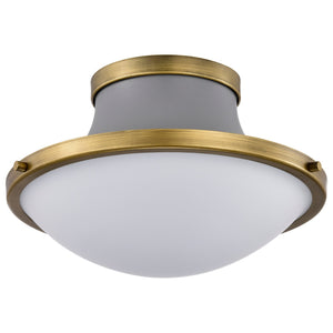 Nuvo Lighting - 60-7915 - One Light Flush Mount - Lafayette - Matte Gray