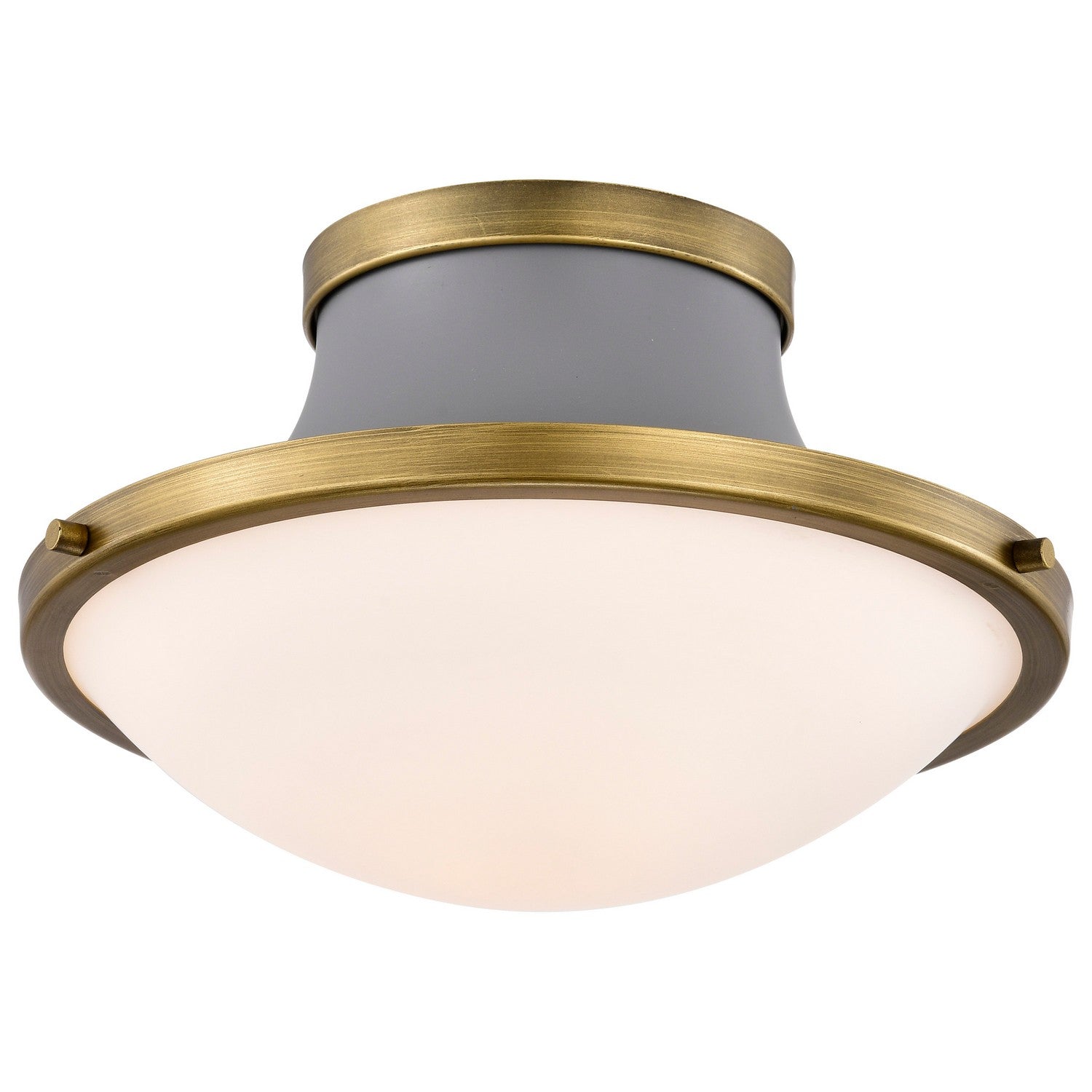 Nuvo Lighting - 60-7915 - One Light Flush Mount - Lafayette - Matte Gray