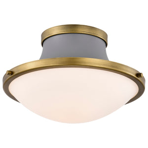 Nuvo Lighting - 60-7915 - One Light Flush Mount - Lafayette - Matte Gray