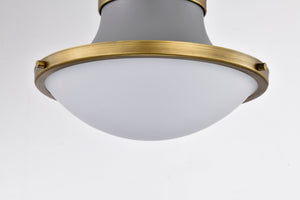 Nuvo Lighting - 60-7915 - One Light Flush Mount - Lafayette - Matte Gray