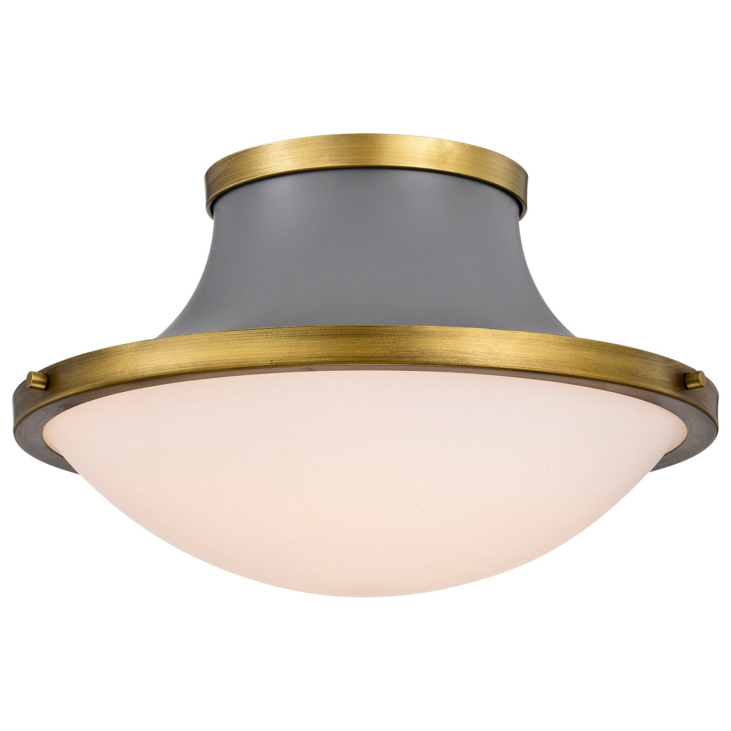 Nuvo Lighting - 60-7916 - Three Light Flush Mount - Lafayette - Matte Gray