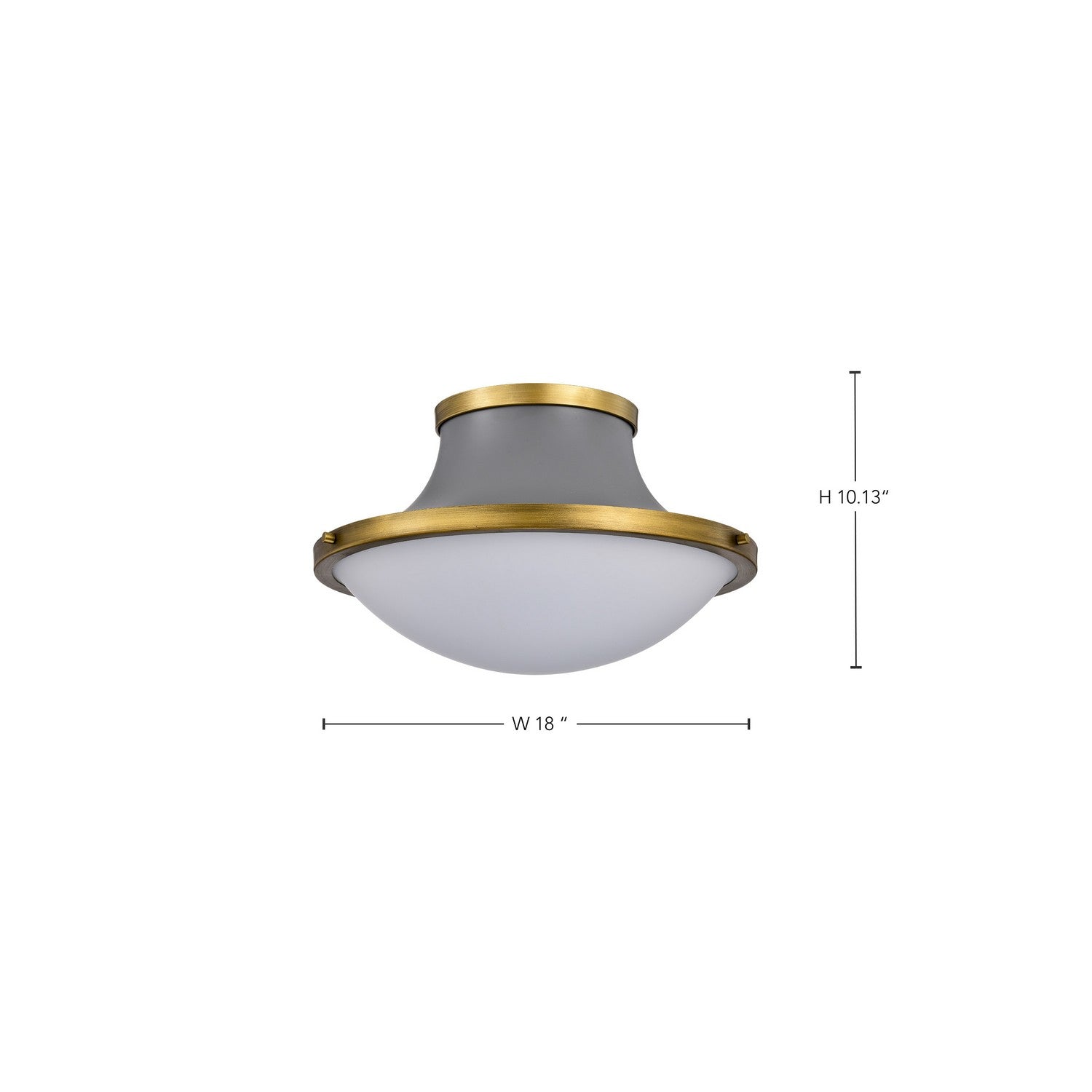 Nuvo Lighting - 60-7916 - Three Light Flush Mount - Lafayette - Matte Gray