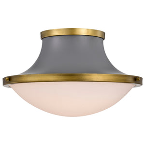 Nuvo Lighting - 60-7916 - Three Light Flush Mount - Lafayette - Matte Gray