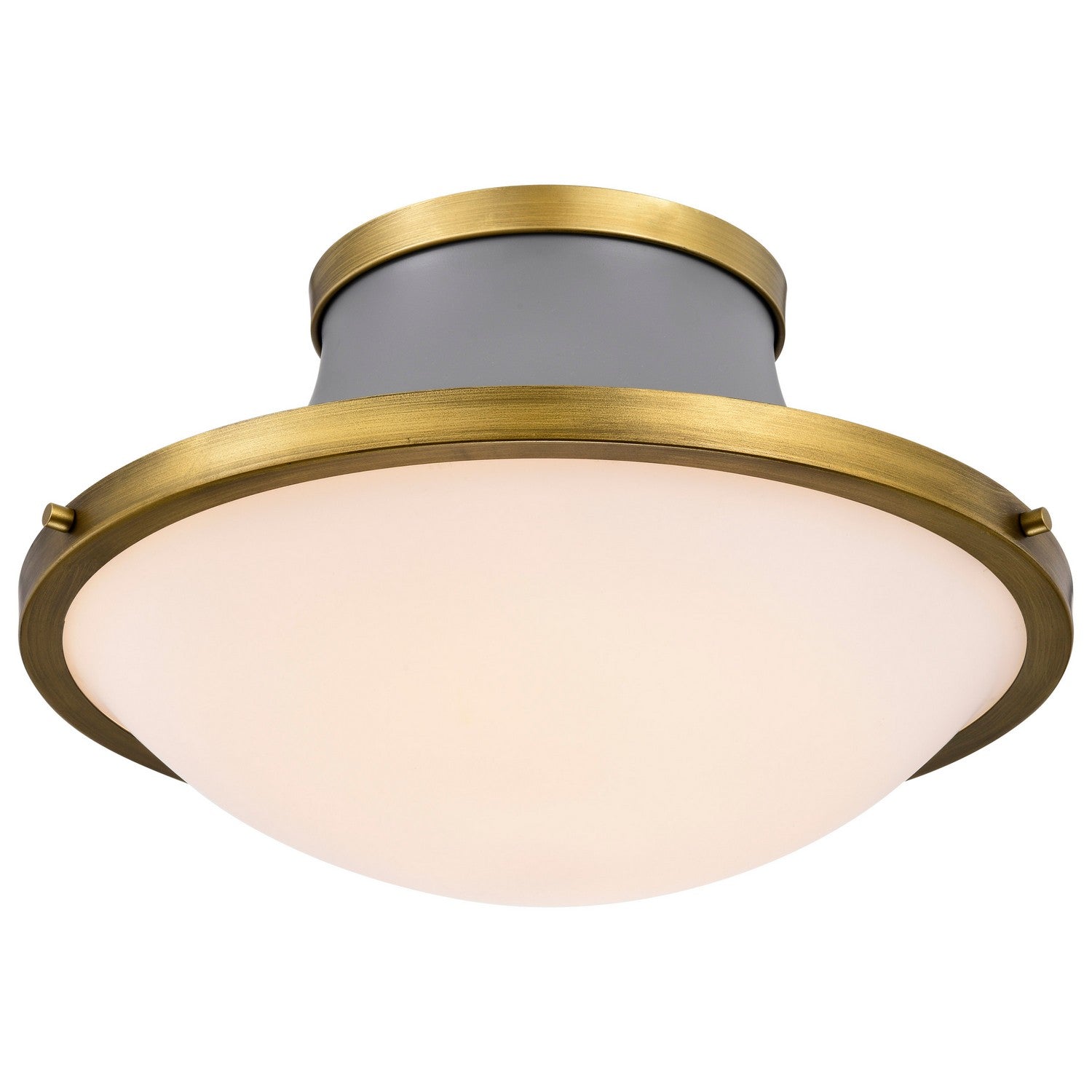 Nuvo Lighting - 60-7916 - Three Light Flush Mount - Lafayette - Matte Gray