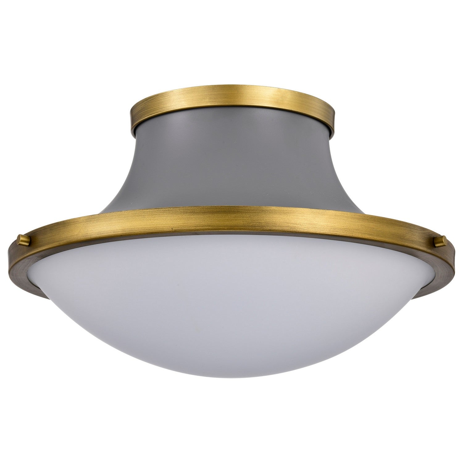 Nuvo Lighting - 60-7916 - Three Light Flush Mount - Lafayette - Matte Gray