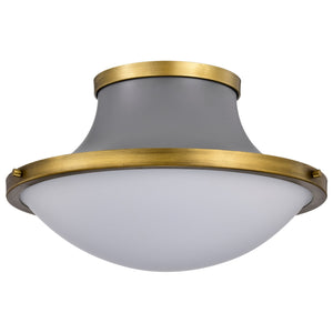 Nuvo Lighting - 60-7916 - Three Light Flush Mount - Lafayette - Matte Gray