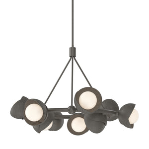 Hubbardton Forge - 131068-SKT-MULT-07-07-GG0711 - Nine Light Pendant - Brooklyn - Dark Smoke