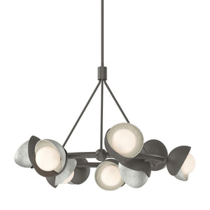 Hubbardton Forge - 131068-SKT-MULT-07-85-GG0711 - Nine Light Pendant - Brooklyn - Dark Smoke