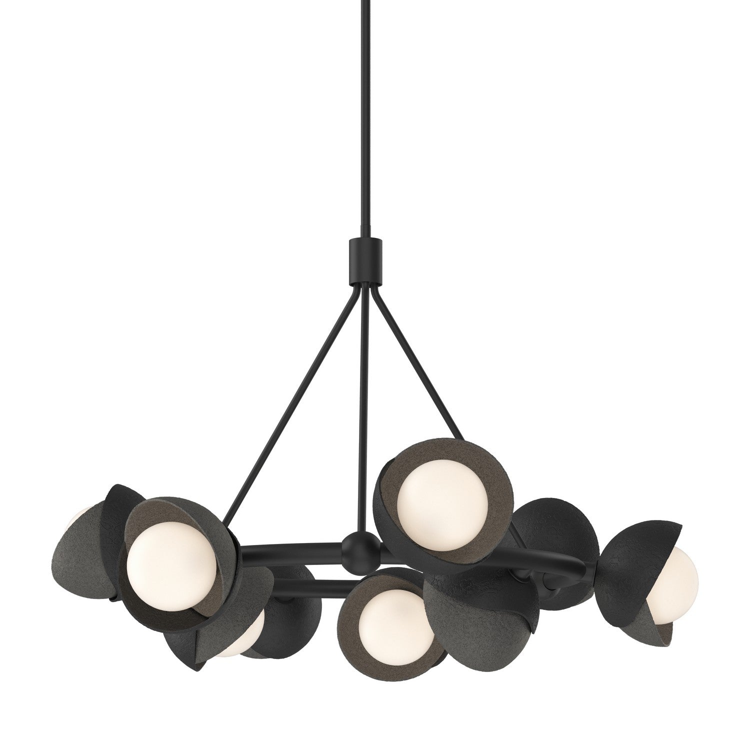 Hubbardton Forge - 131068-SKT-MULT-10-20-GG0711 - Nine Light Pendant - Brooklyn - Black