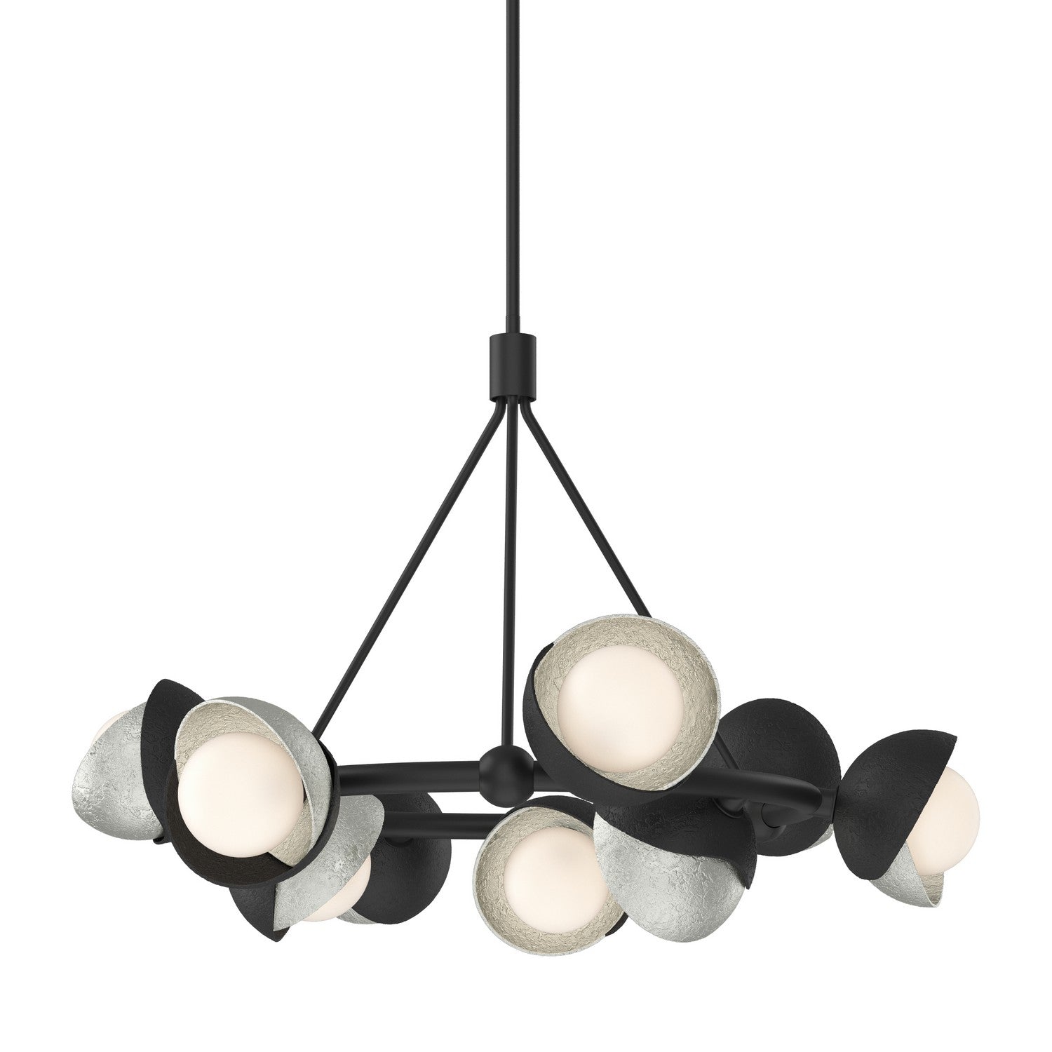 Hubbardton Forge - 131068-SKT-MULT-10-85-GG0711 - Nine Light Pendant - Brooklyn - Black