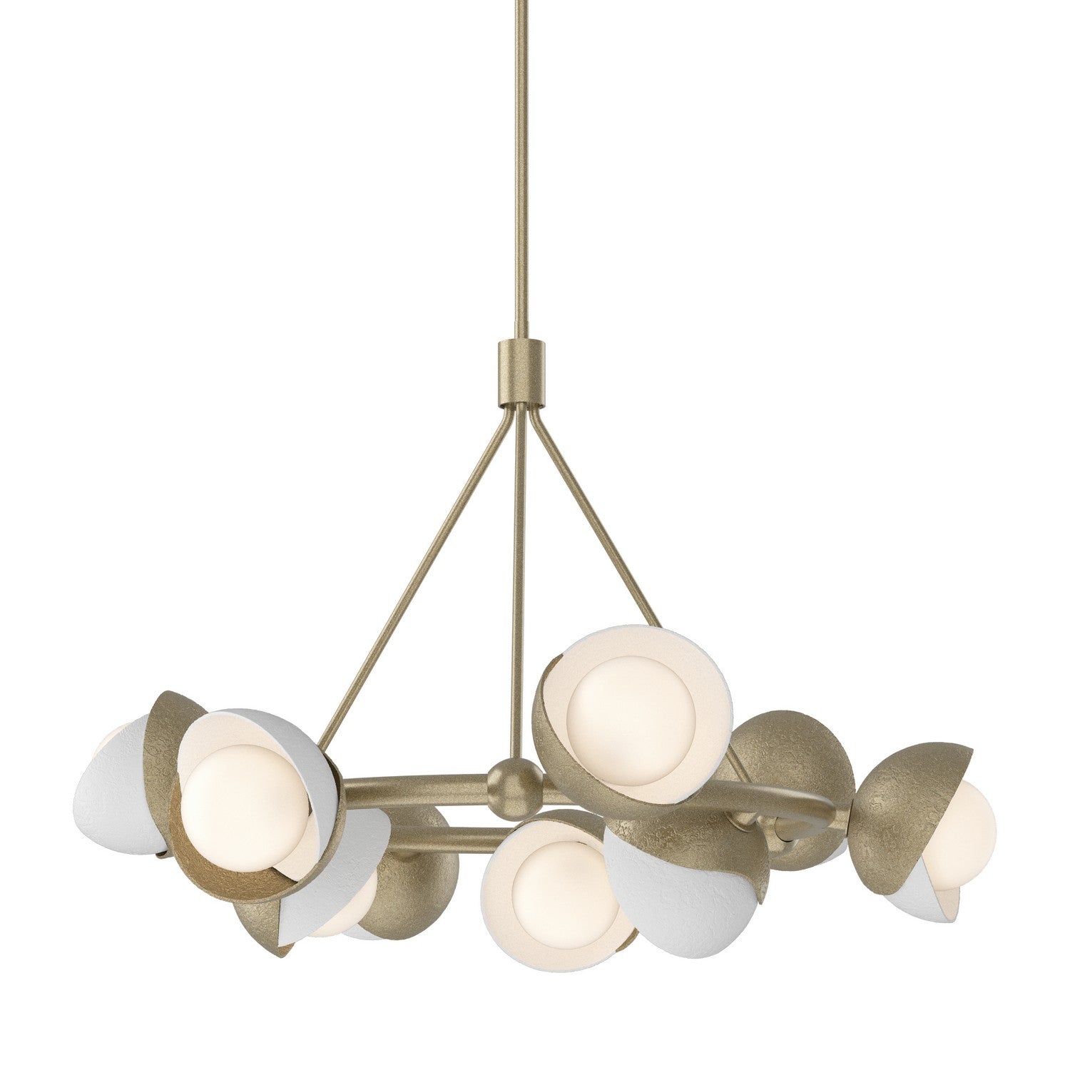 Hubbardton Forge - 131068-SKT-MULT-84-02-GG0711 - Nine Light Pendant - Brooklyn - Soft Gold