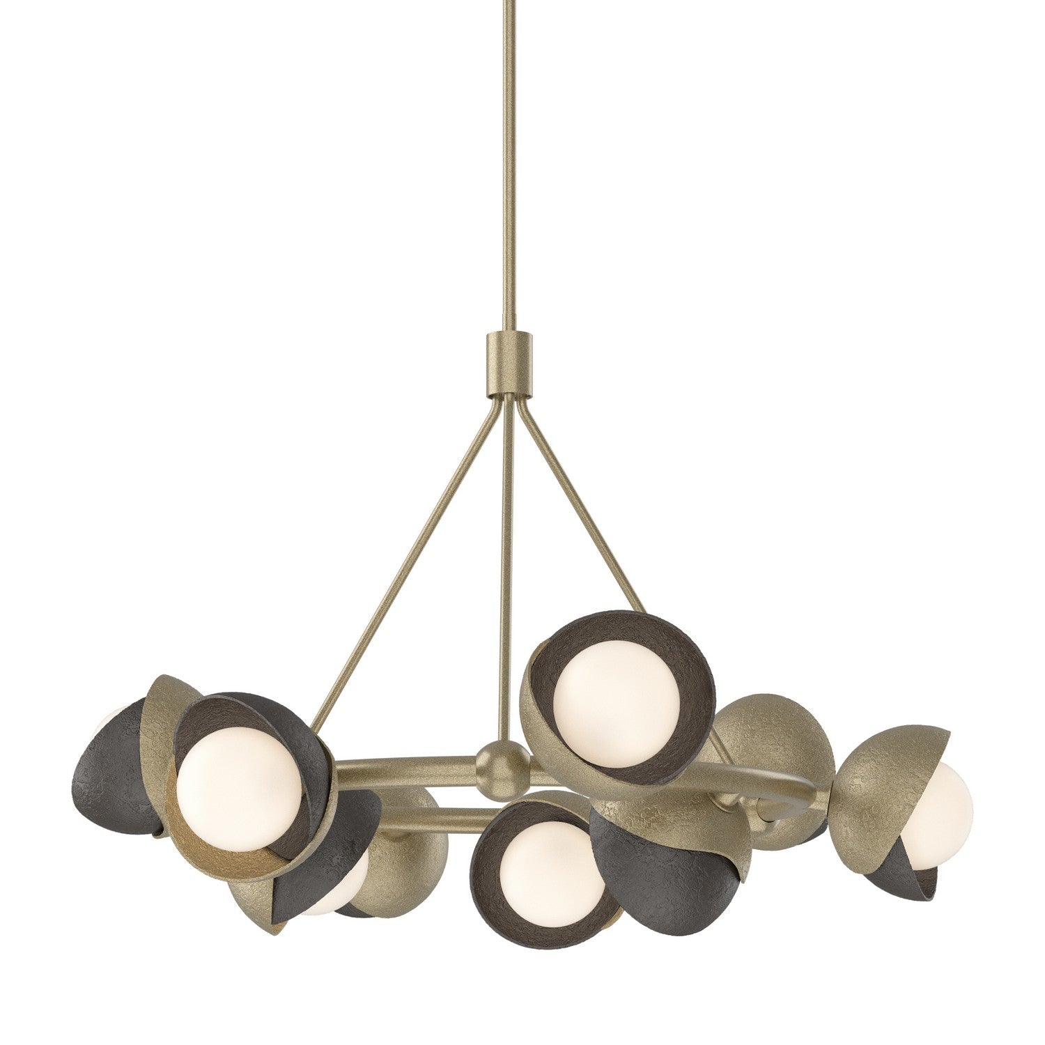 Hubbardton Forge - 131068-SKT-MULT-84-14-GG0711 - Nine Light Pendant - Brooklyn - Soft Gold