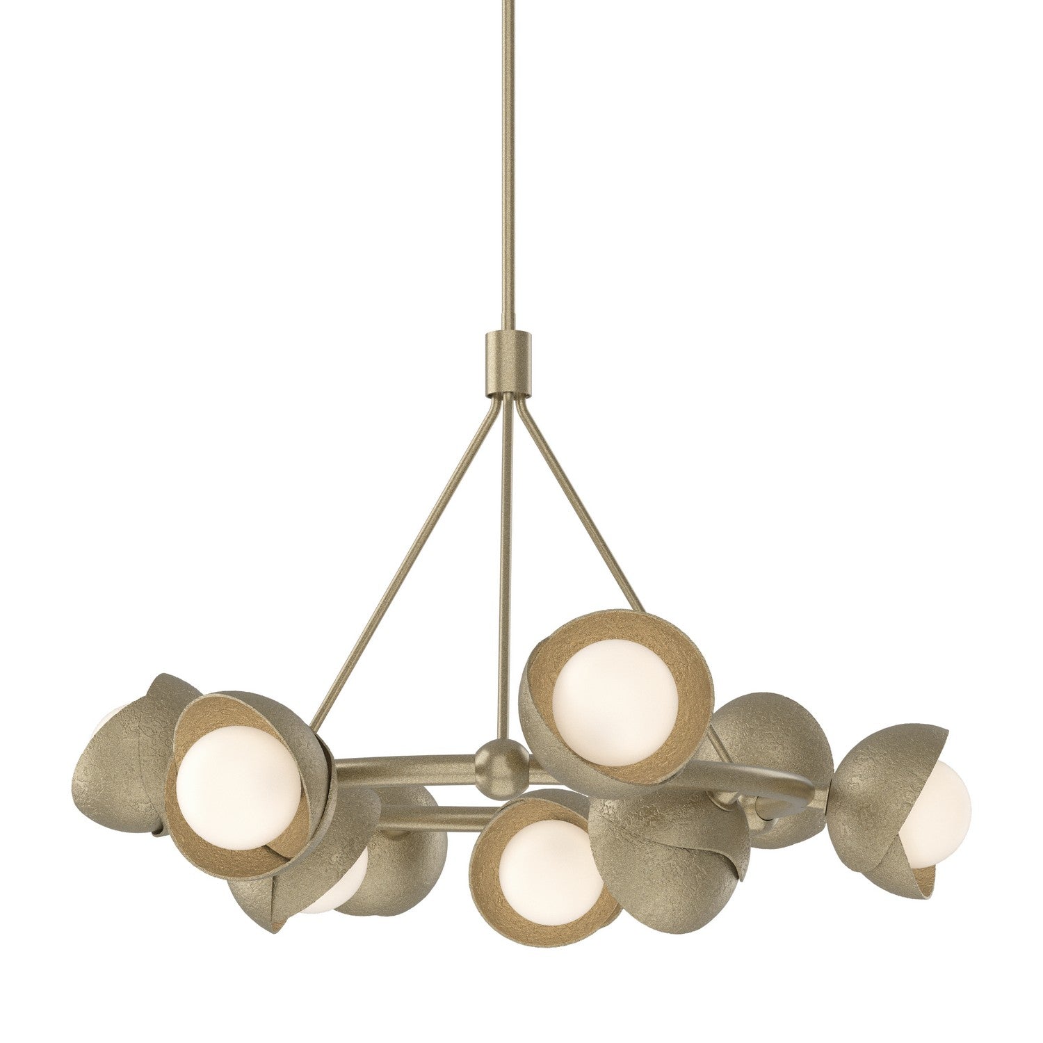 Hubbardton Forge - 131068-SKT-MULT-84-84-GG0711 - Nine Light Pendant - Brooklyn - Soft Gold