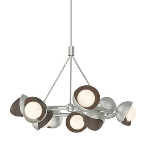 Hubbardton Forge - 131068-SKT-MULT-85-05-GG0711 - Nine Light Pendant - Brooklyn - Sterling